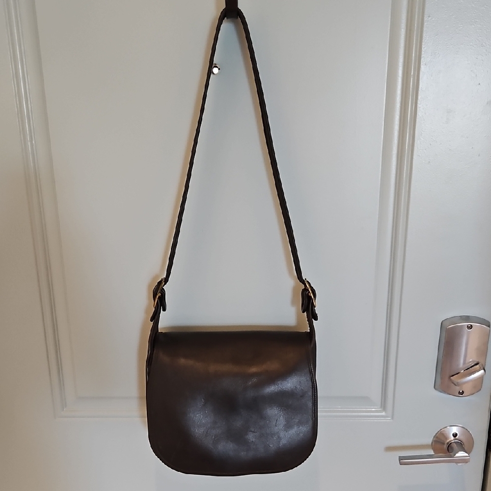 Sleek Black Leather Crossbody/Shoulder Bag